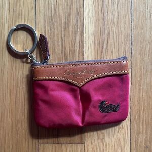Dooney & Bourke Burgundy Coin Pouch/Card holder with Keyring
